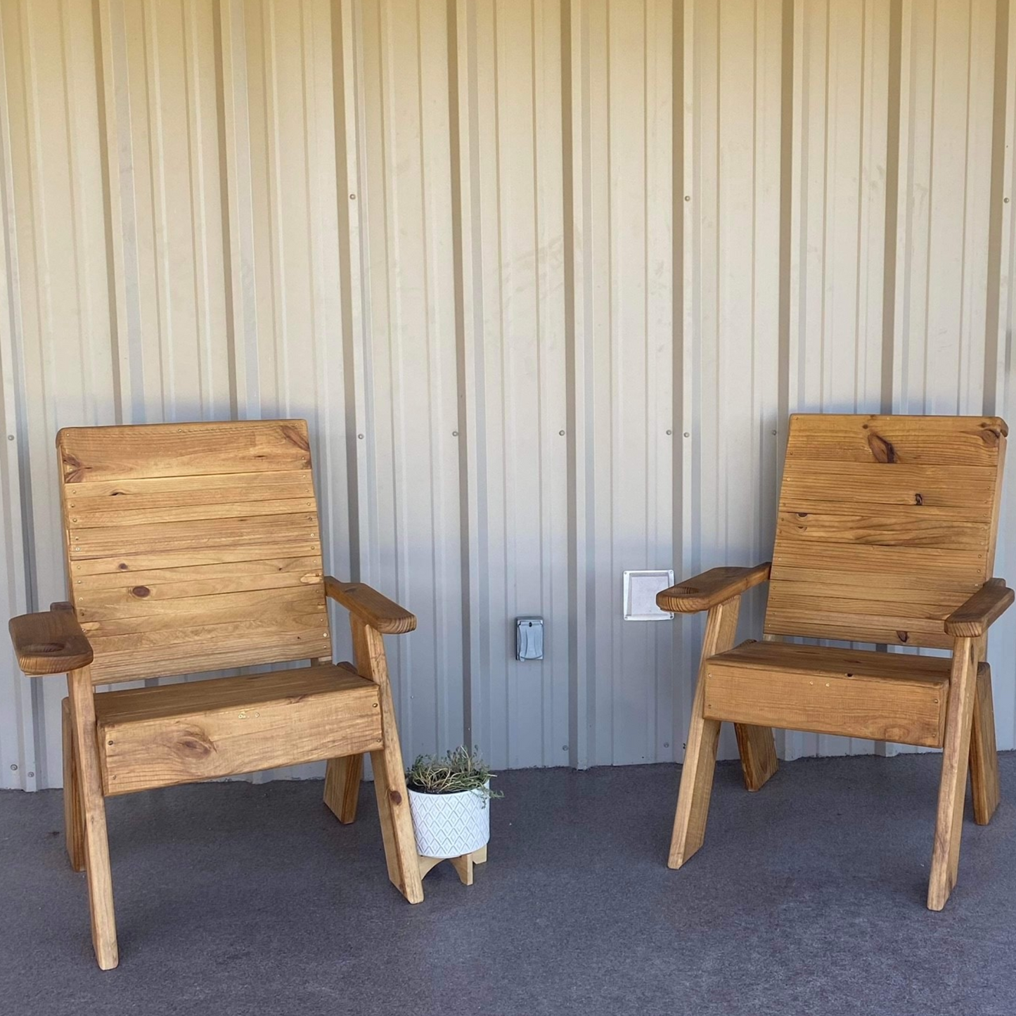 RS Bro Designs High-Back Outdoor Wood Chair