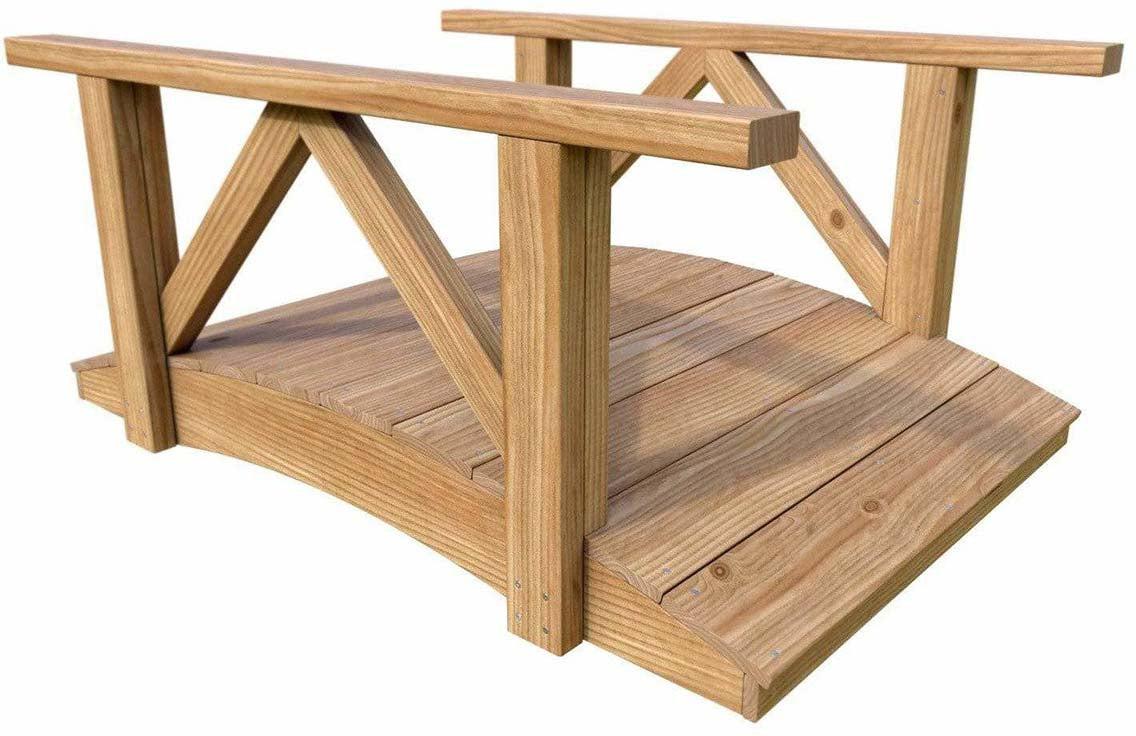 Creekvine Designs 4' Cedar Perle River Garden Bridge