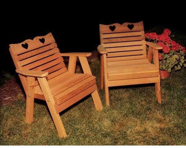 Creekvine Designs Cedar Country Hearts Patio Stuhl