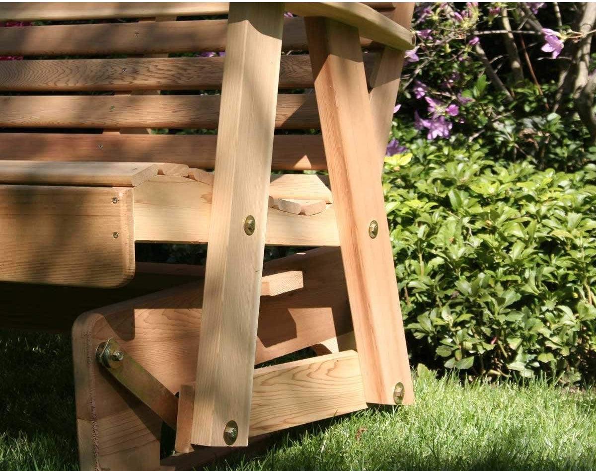 Creekvine Designs Cedar Country Hearts Rocking Glider Chair