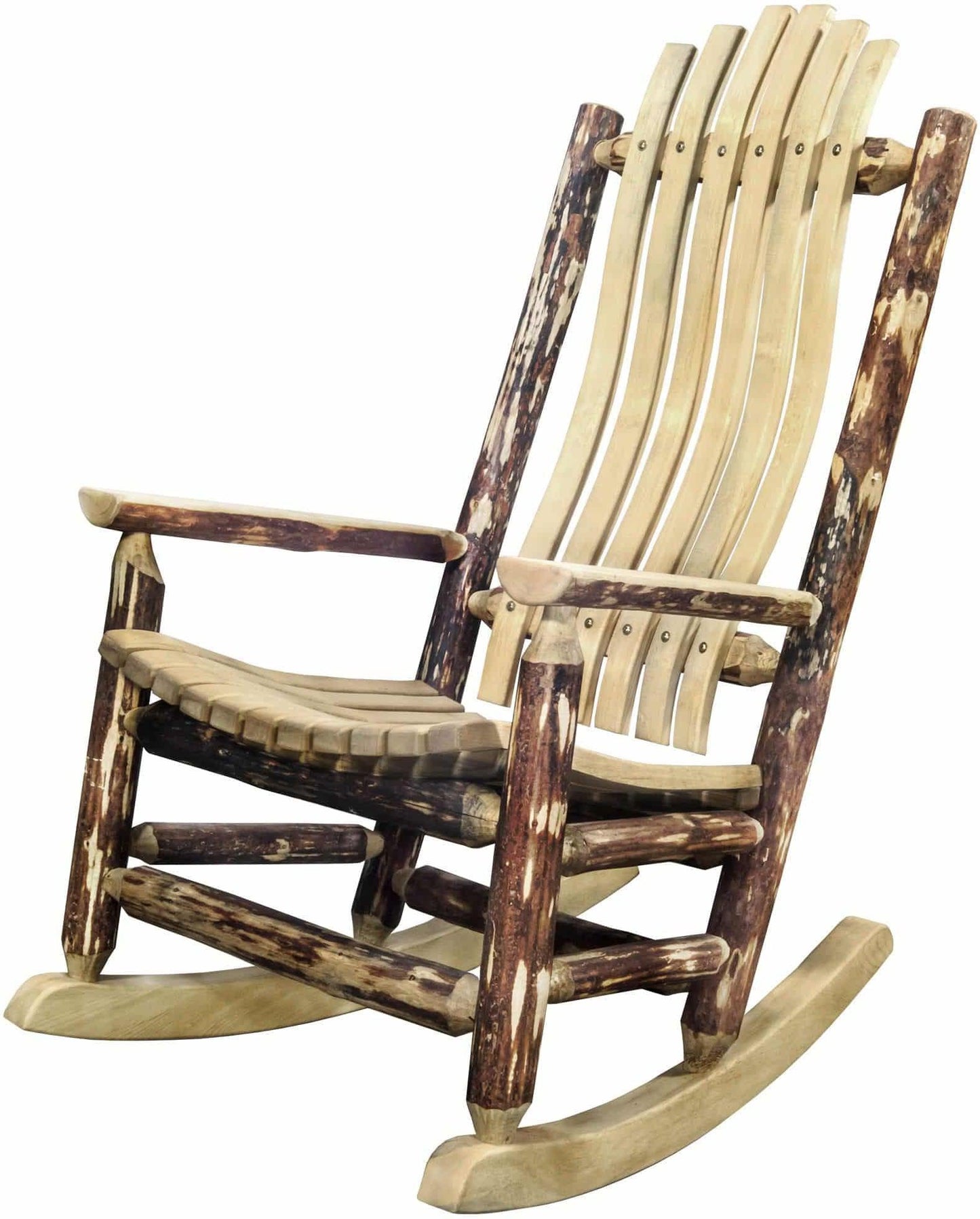 Montana Woodworks Glacier Country Kollektion Adult Log Rocker (Extrem Stain Finish)