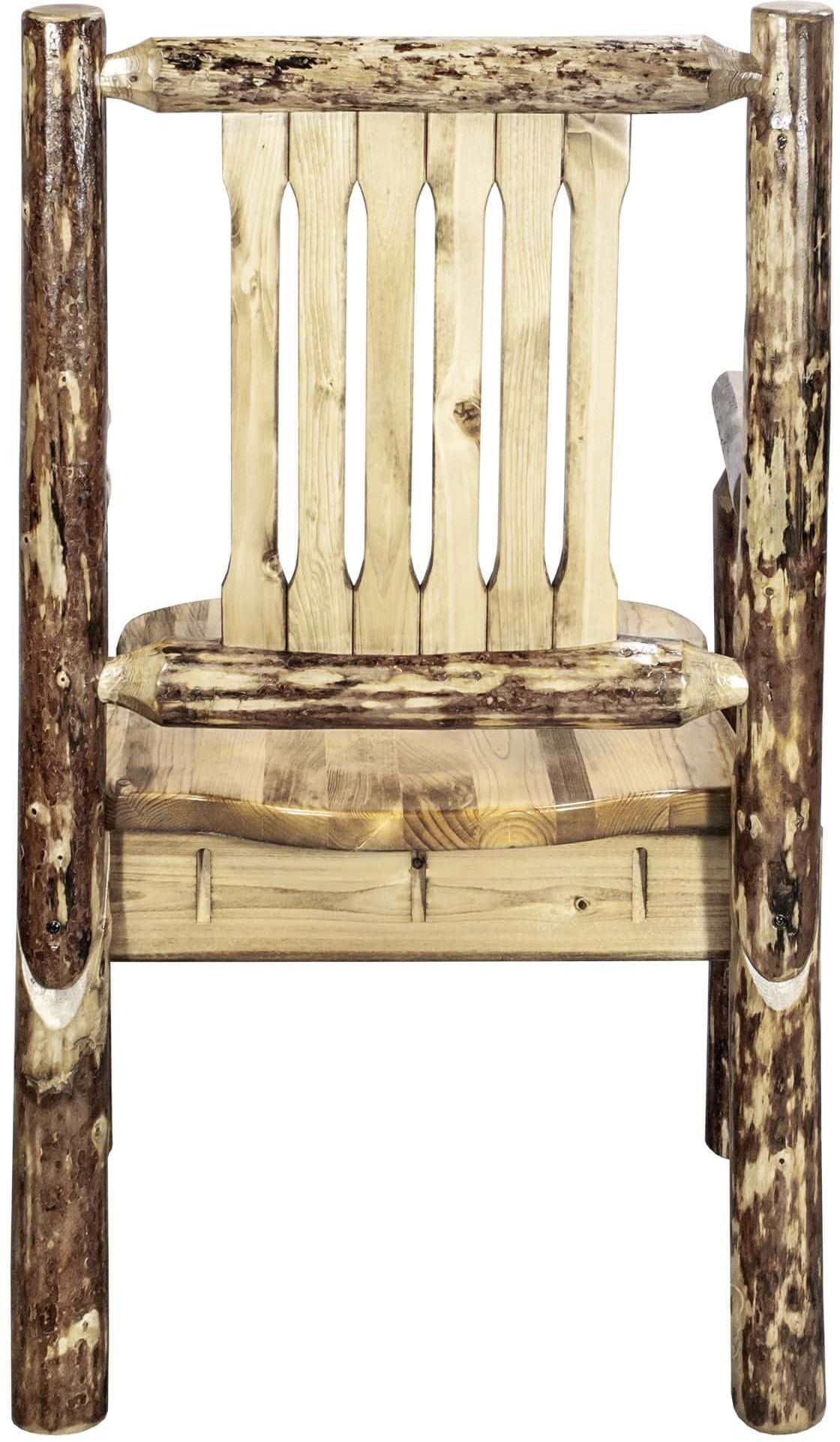 Montana Woodworks Glacier Country Kollektion Kapitänsstuhl mit ergonomischem Holzsitz