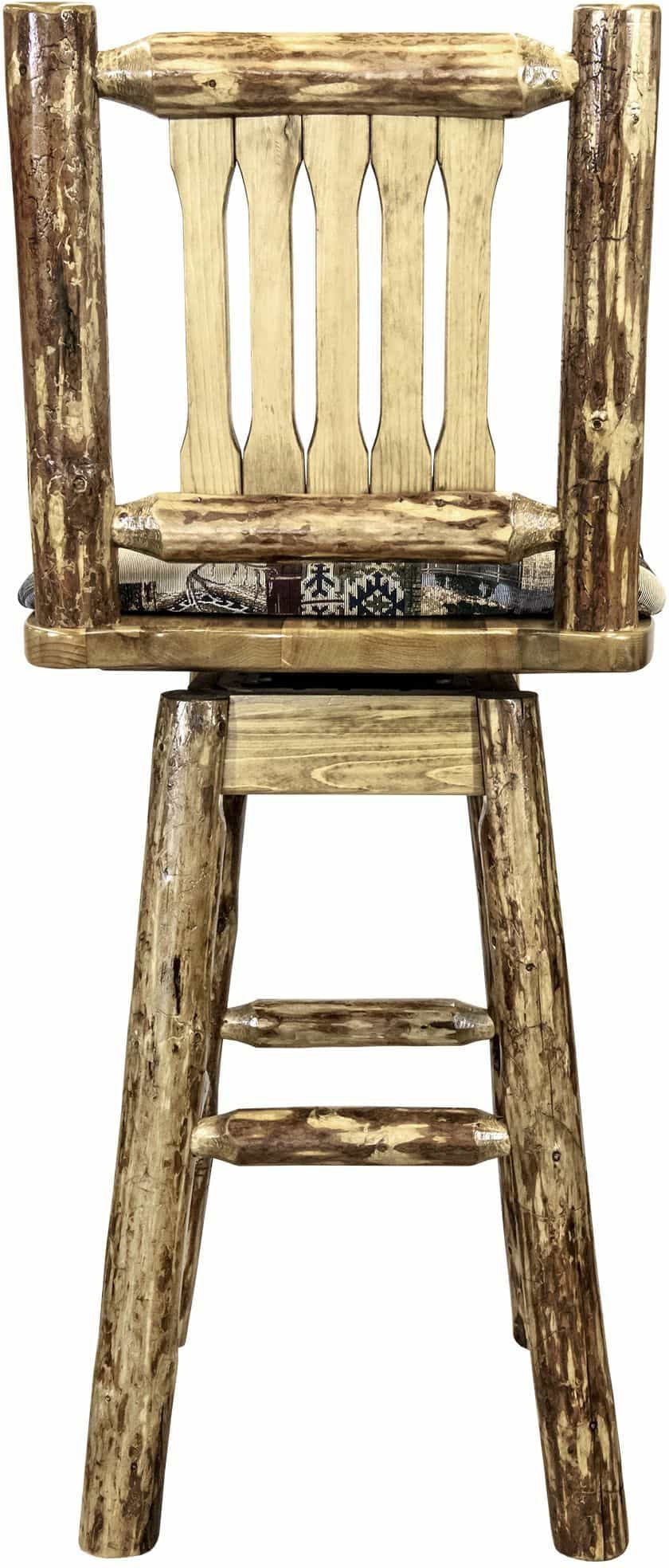 Montana Woodworks Glacier Country Kollektion Counter Height Barshocker mit Back & Swivel