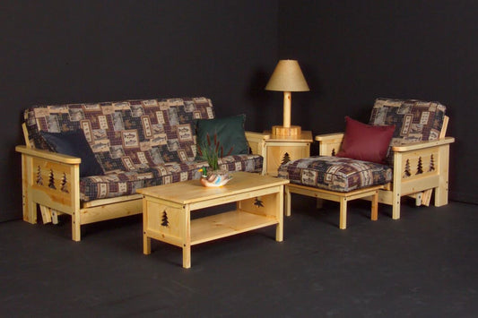 Viking Log Stockton Futon mit Pine Tree Insert