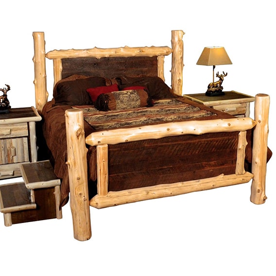 Rocky Top Rustikales Cedar Panel Bett
