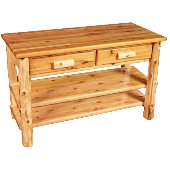 Rocky Top Rustic Cedar Zwei Schubladen Entertainment Center
