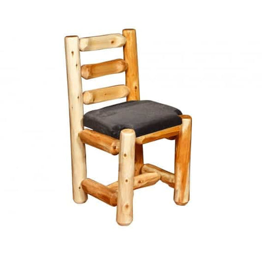 Rocky Top Cedar Low Back Essstuhl mit Leiterrücken & Polstersitz