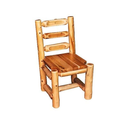 Rocky Top Cedar Low Back Essstuhl mit Leiterrücken & Holzsitz