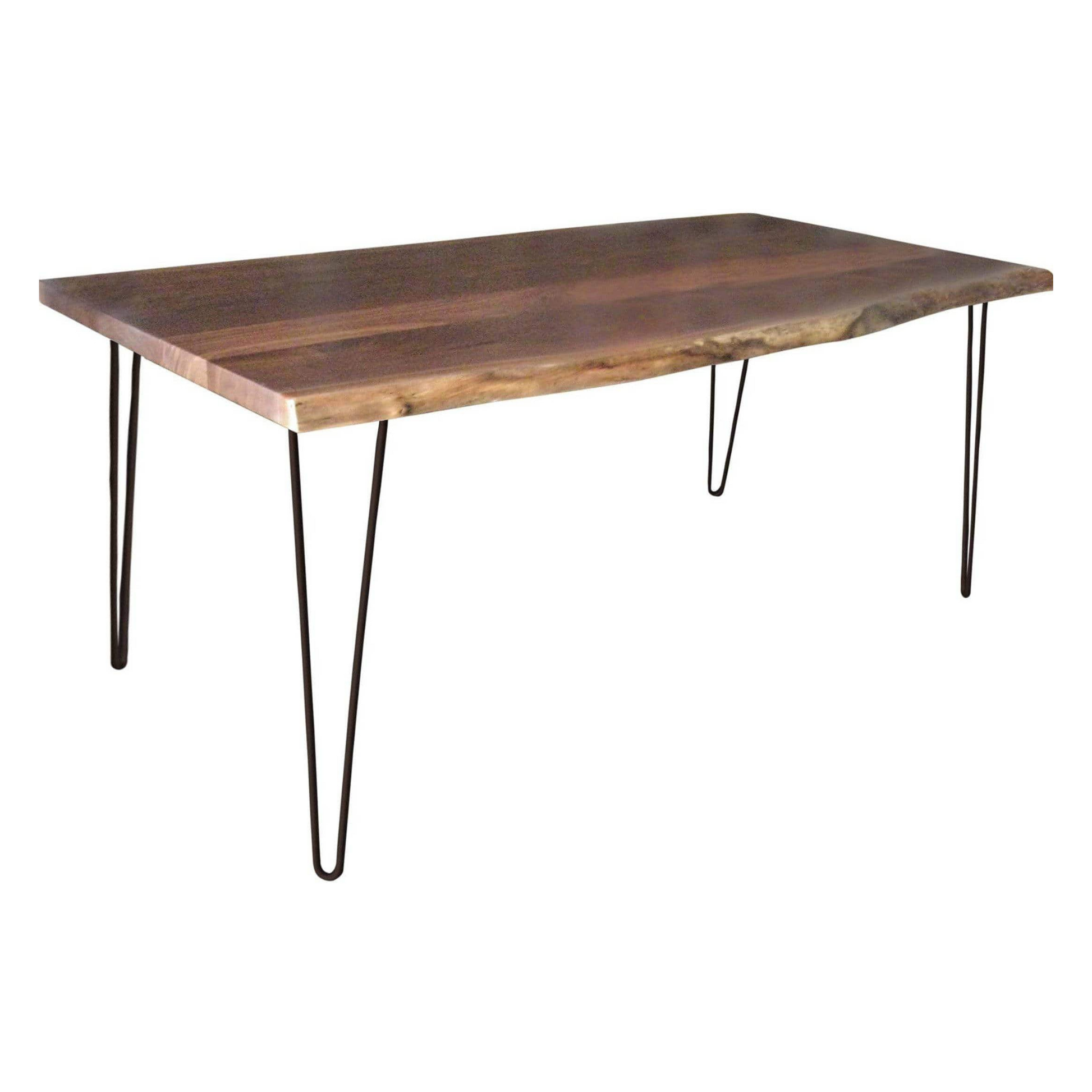 Barkman Möbel Live Edge Esstisch mit Steel Hairpin Base