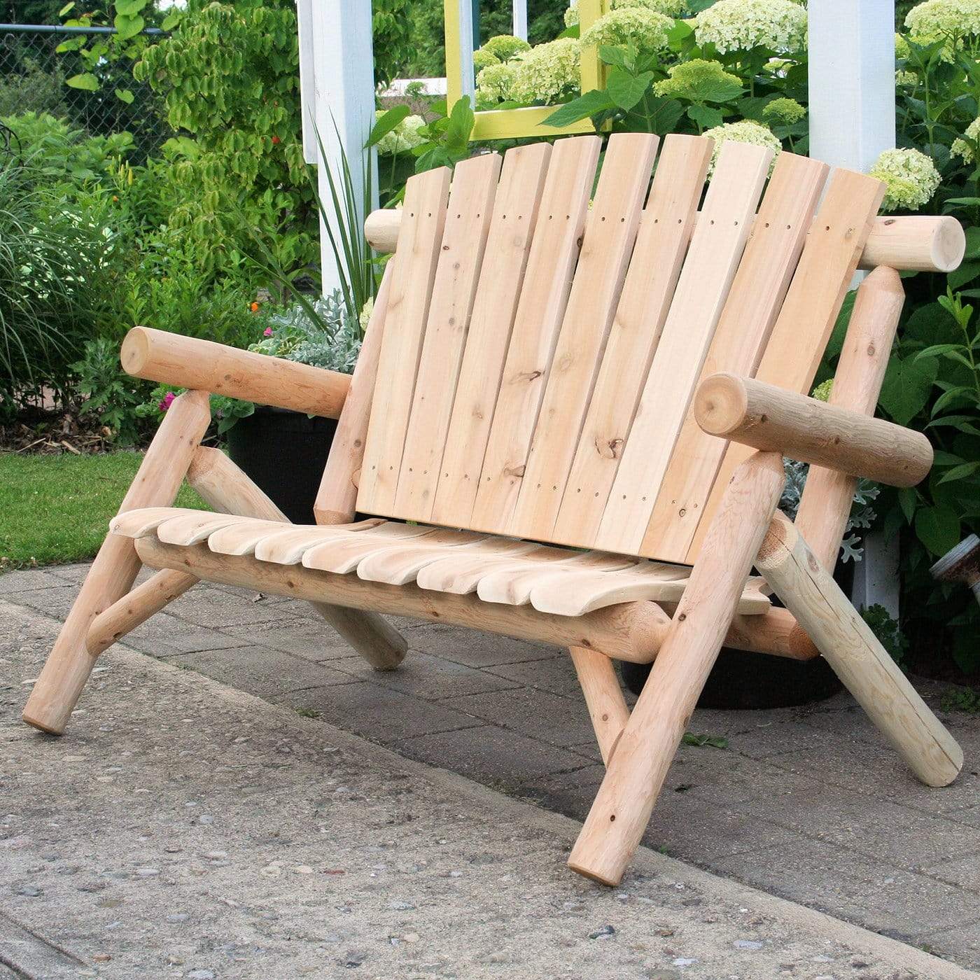 Lakeland Mills Cedar Log Loveseat - 4ft