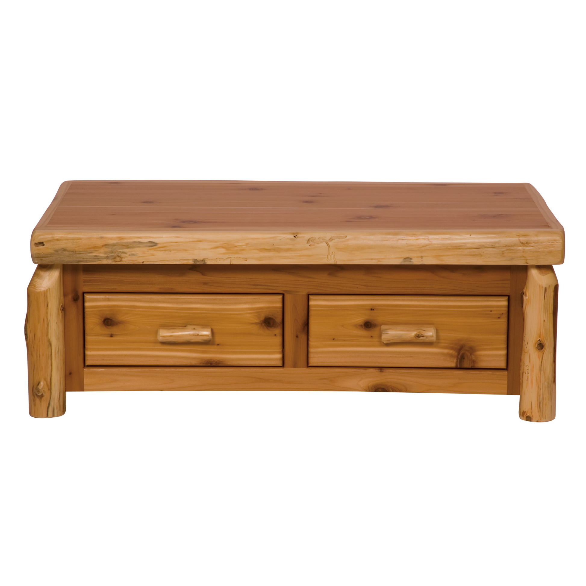 Fireside Lodge Cedar Log Modern Lift Top Couchtisch