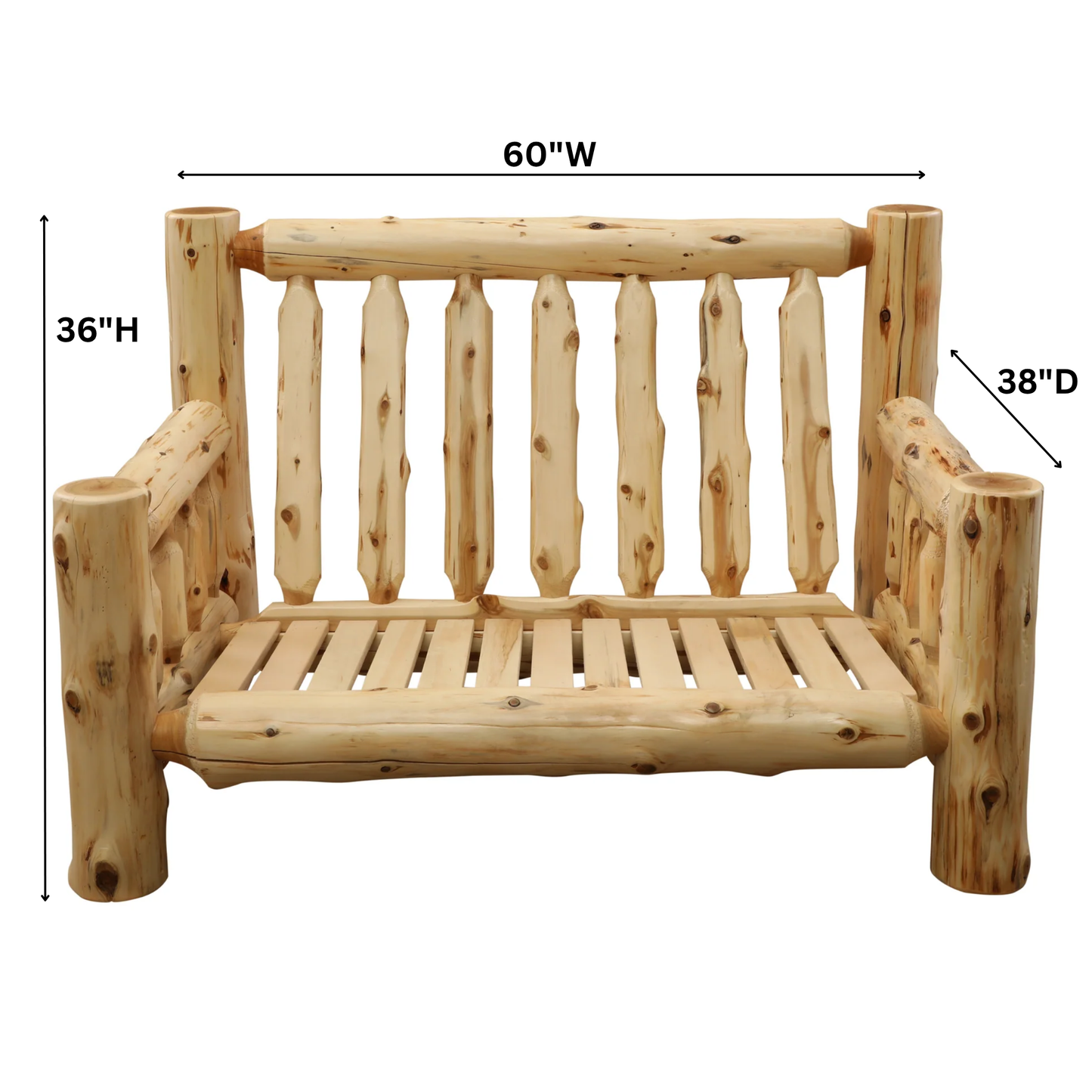Fireside Lodge Cedar Log Loveseat
