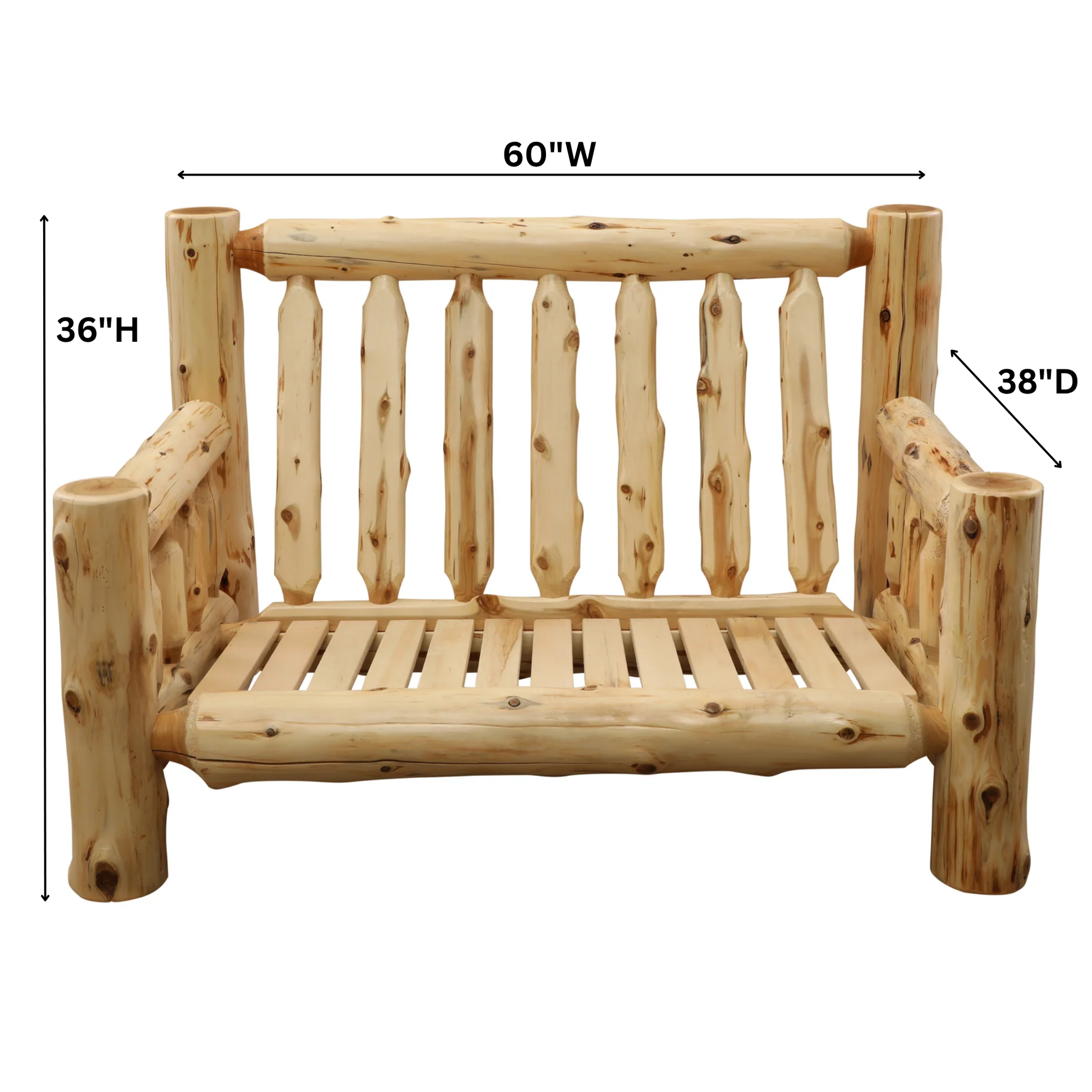 Fireside Lodge Cedar Log Loveseat
