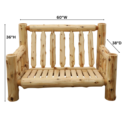 Fireside Lodge Cedar Log Loveseat