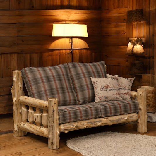 Fireside Lodge Cedar Log Loveseat