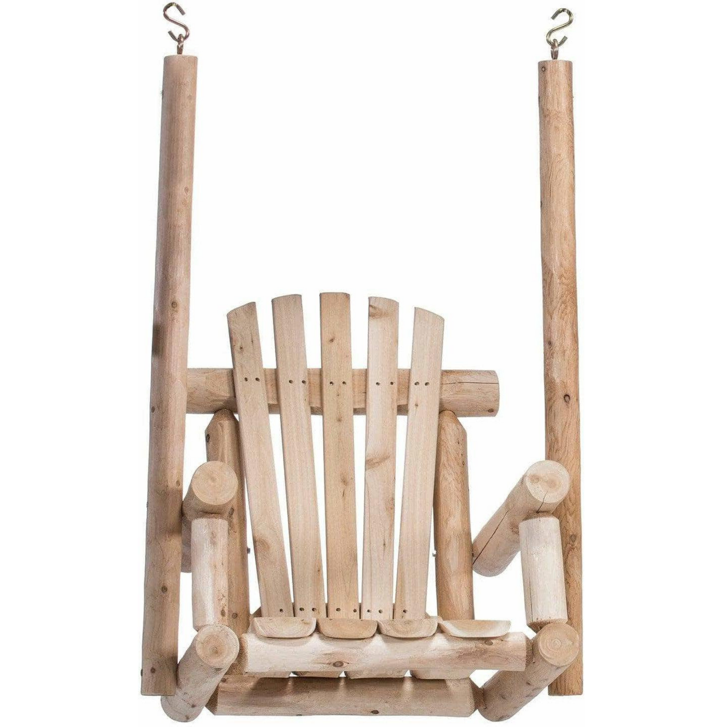 Lakeland Mills Cedar Log Einstuhl Porch Swing