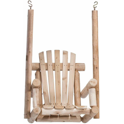 Lakeland Mills Cedar Log Einstuhl Porch Swing