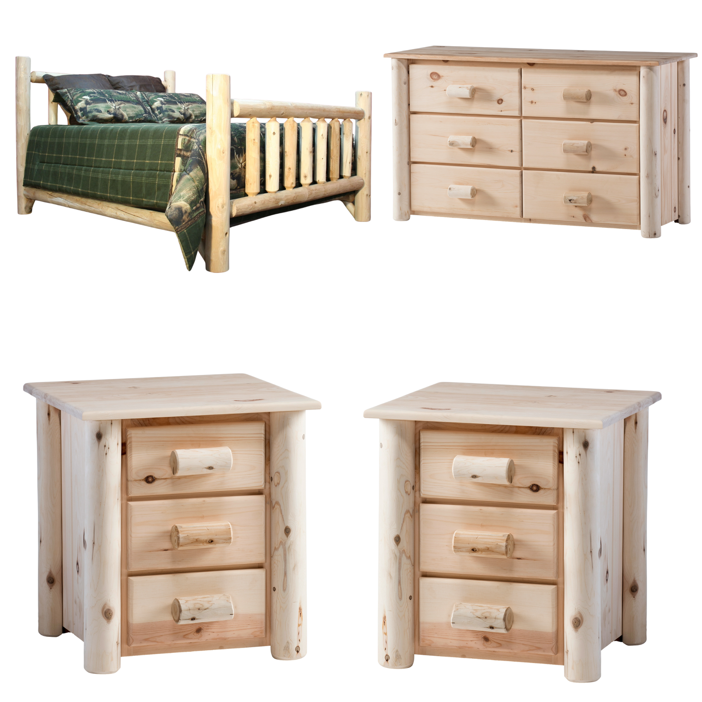 Lakeland Mills Cedar Log Rustic Schlafzimmer Set