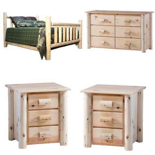 Lakeland Mills Cedar Log Rustic Schlafzimmer Set
