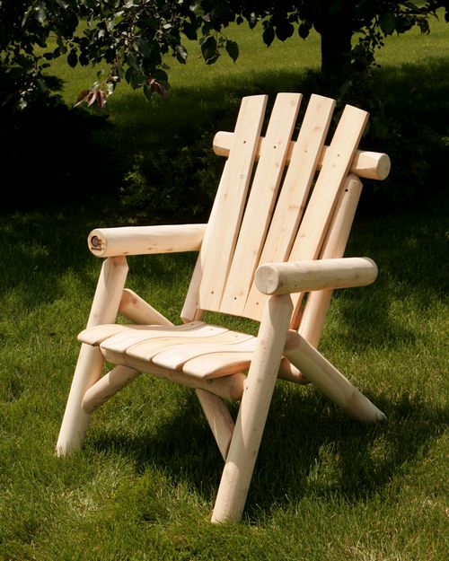 Moon Valley Rustic Cedar Log Rasen Stühle mit Tisch