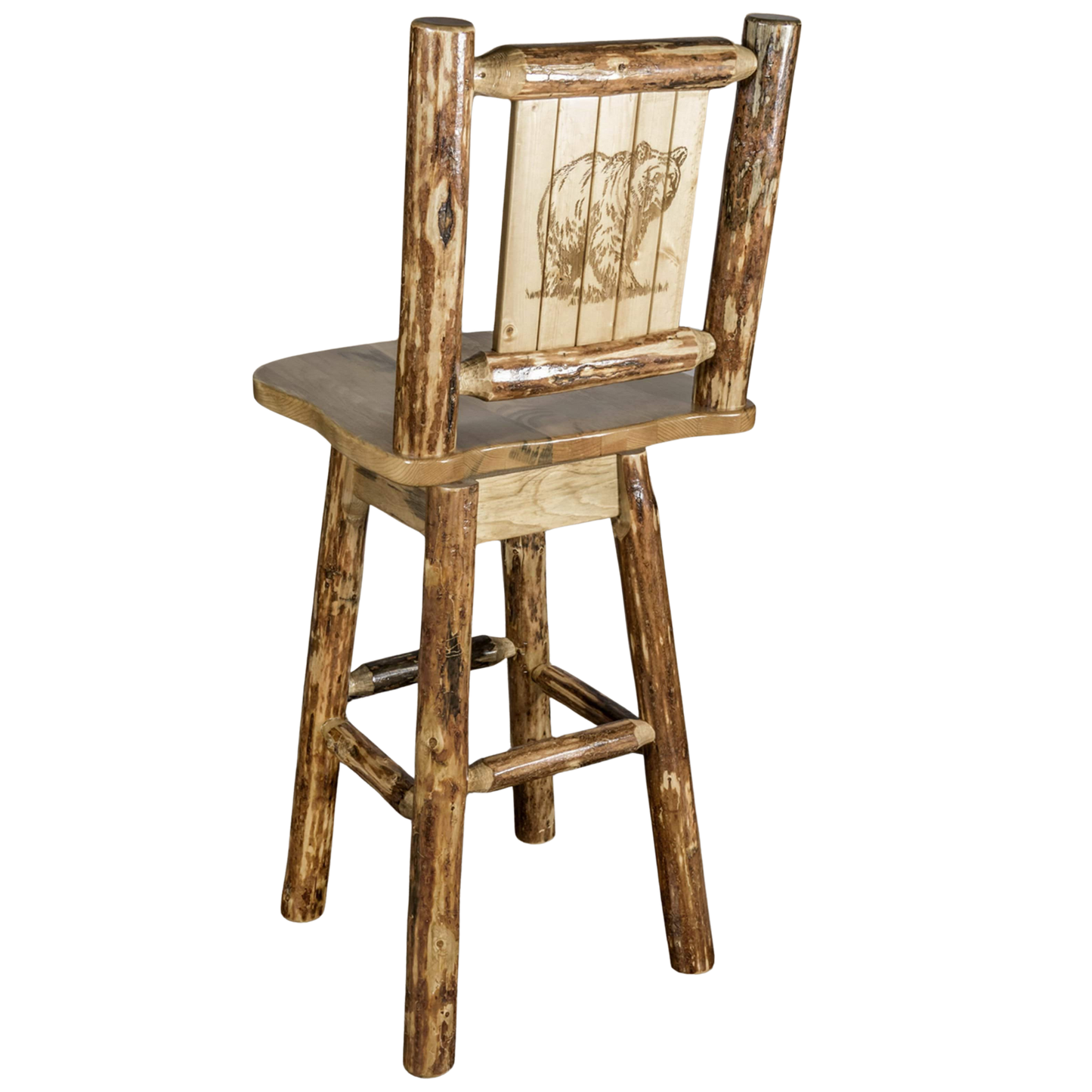 Montana Woodworks Laser Gravur Barshocker mit Rücken & Swivel