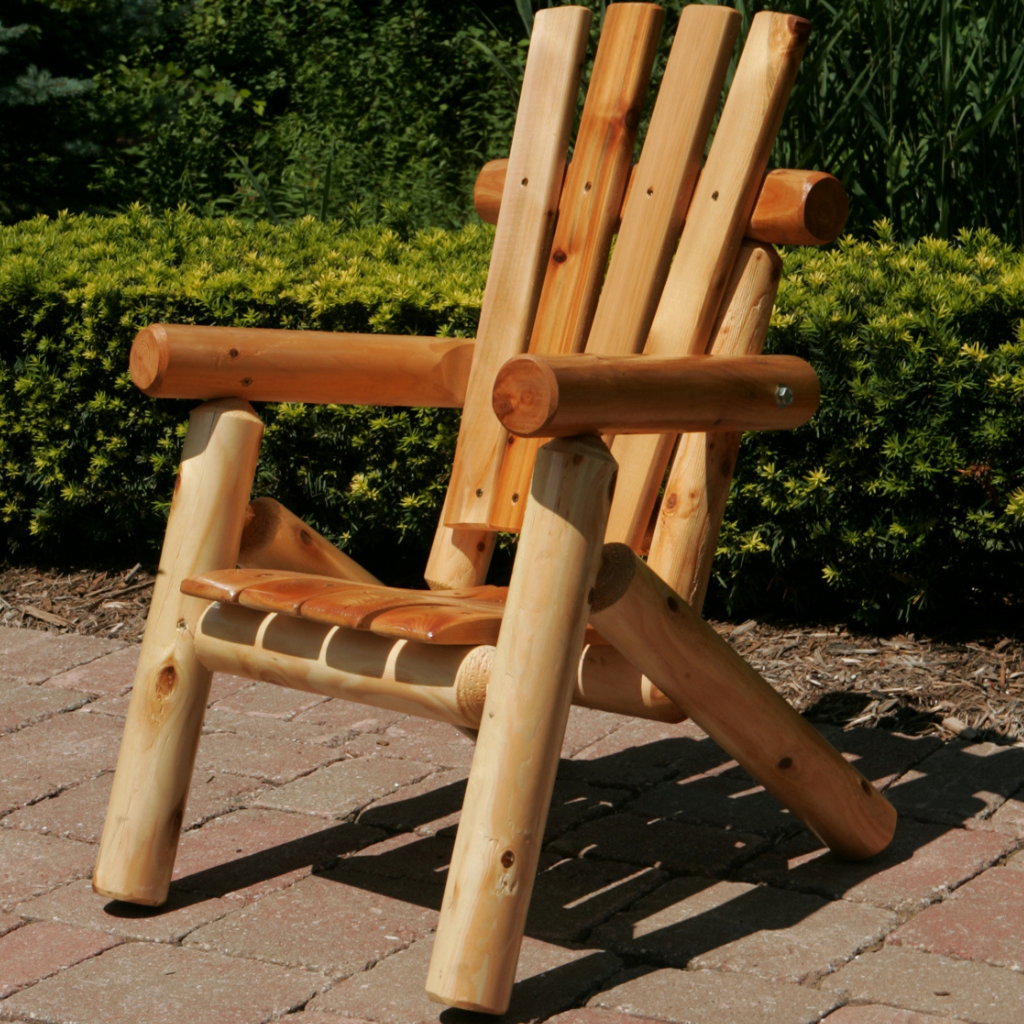 Moon Valley Rustikaler Zeder Log Outdoor Loungesessel