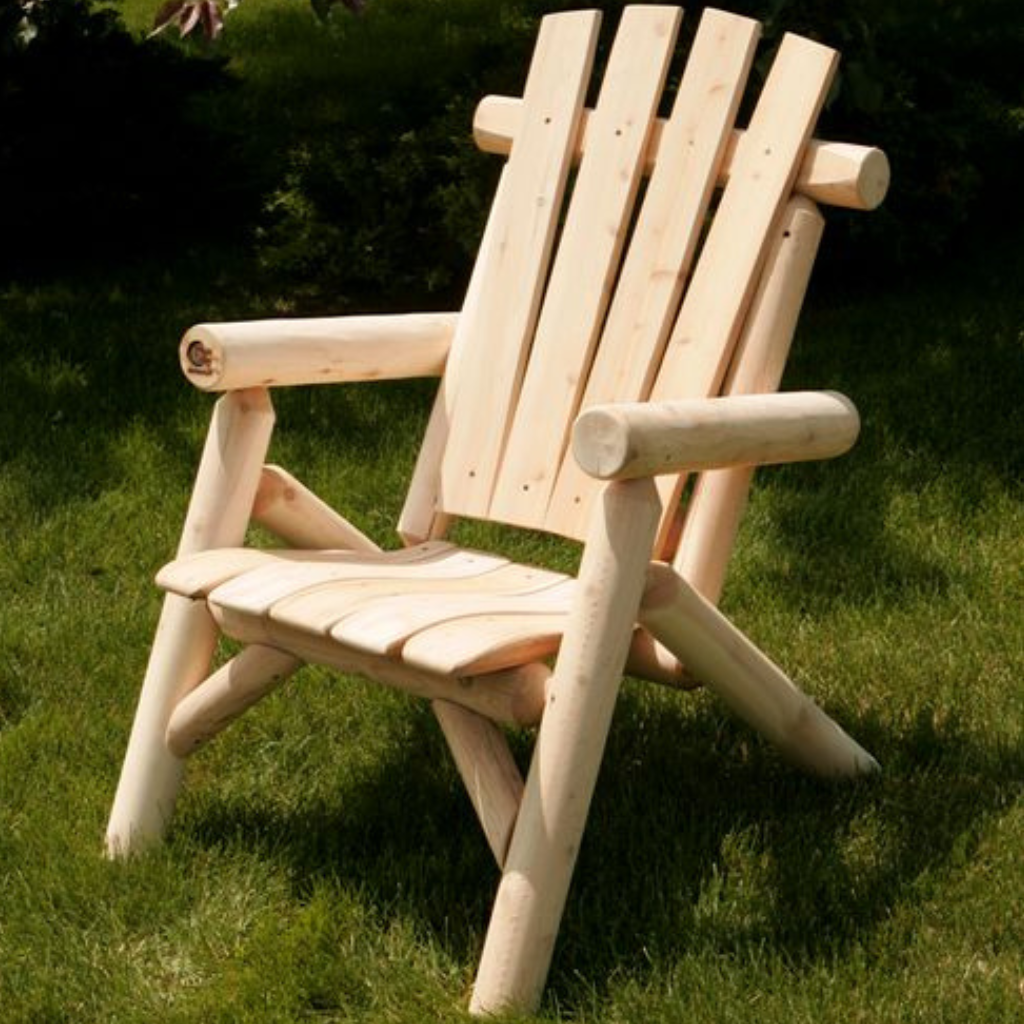 Moon Valley Rustikaler Zeder Log Outdoor Loungesessel