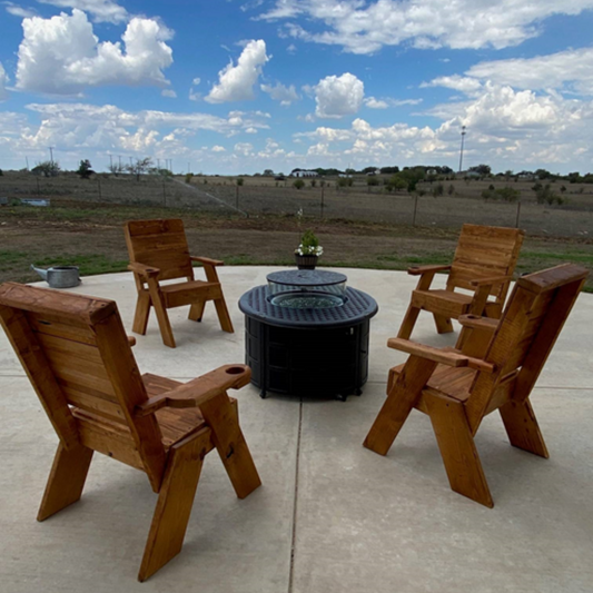 RS Bro Designs High-Back Outdoor Wood Chair