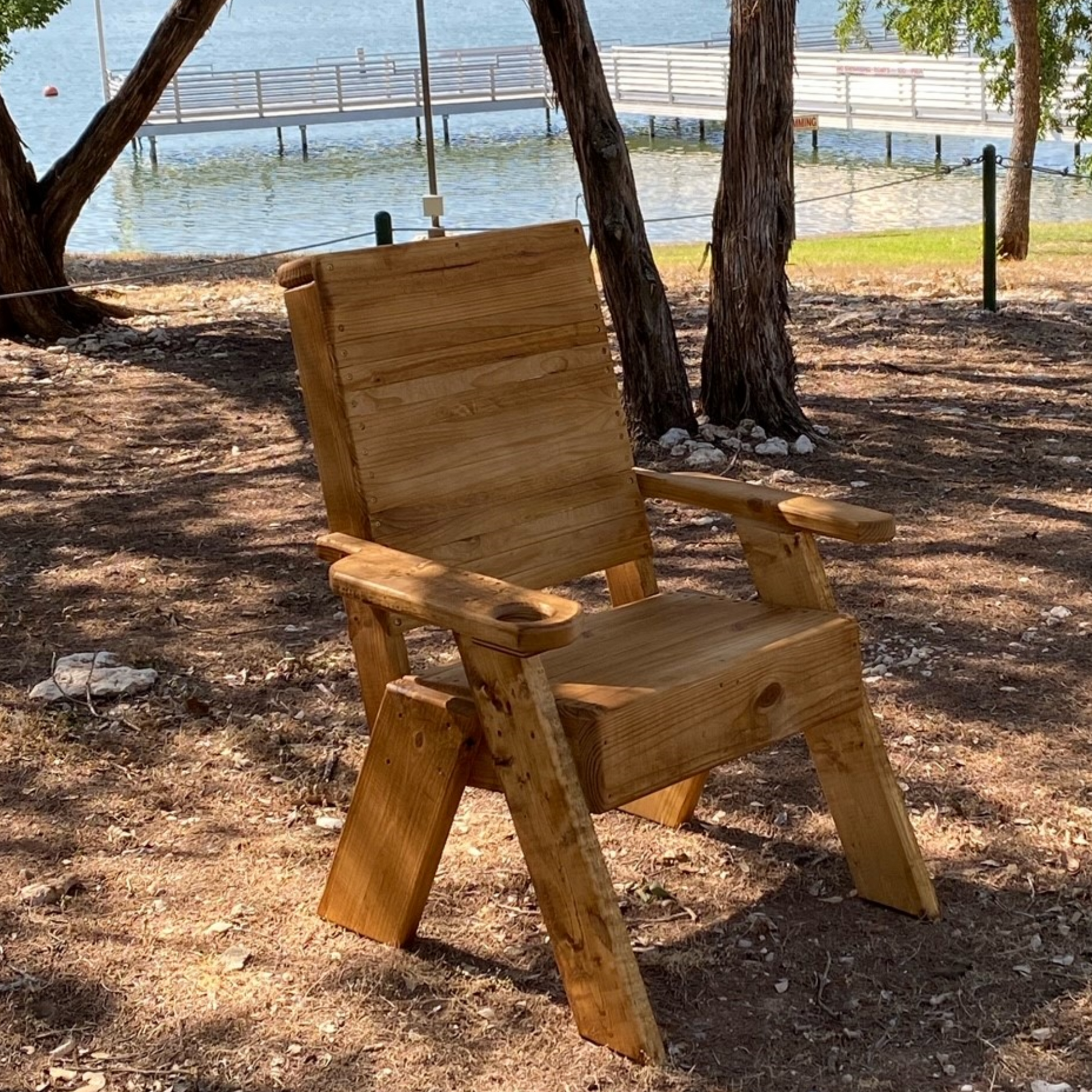 RS Bro Designs High-Back Outdoor Wood Chair