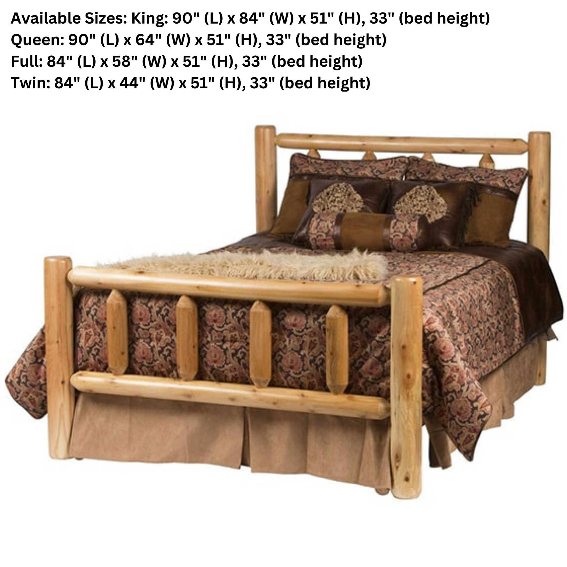 Rocky Top Kentucky Cedar Log Bett