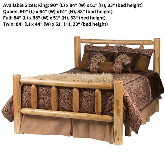 Rocky Top Kentucky Cedar Log Bett