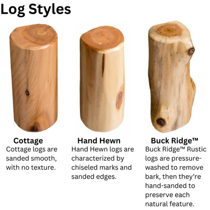 Rocky Top Rustic Log End Tisch mit Schublade und Regal