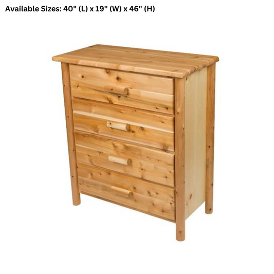 Rocky Top Rustic Cedar Vier Schubladen Brust