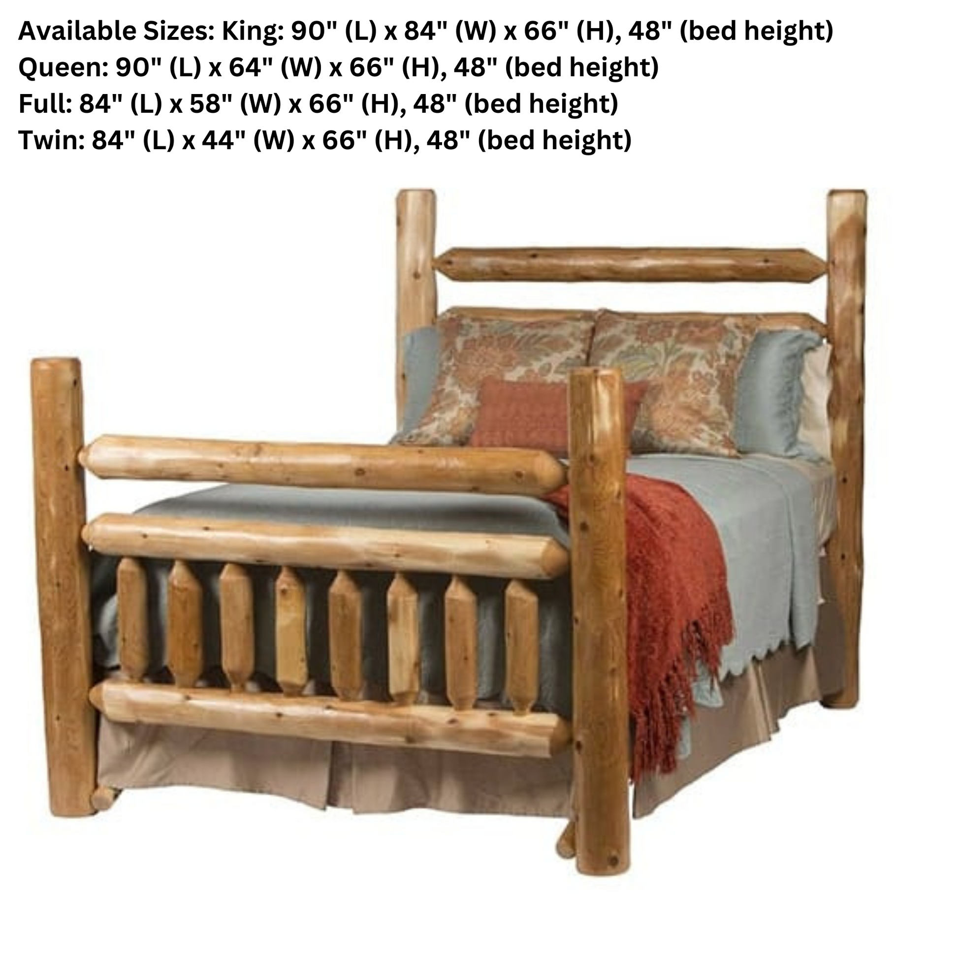 Rocky Top Rustikales Cedar Lodge Bett