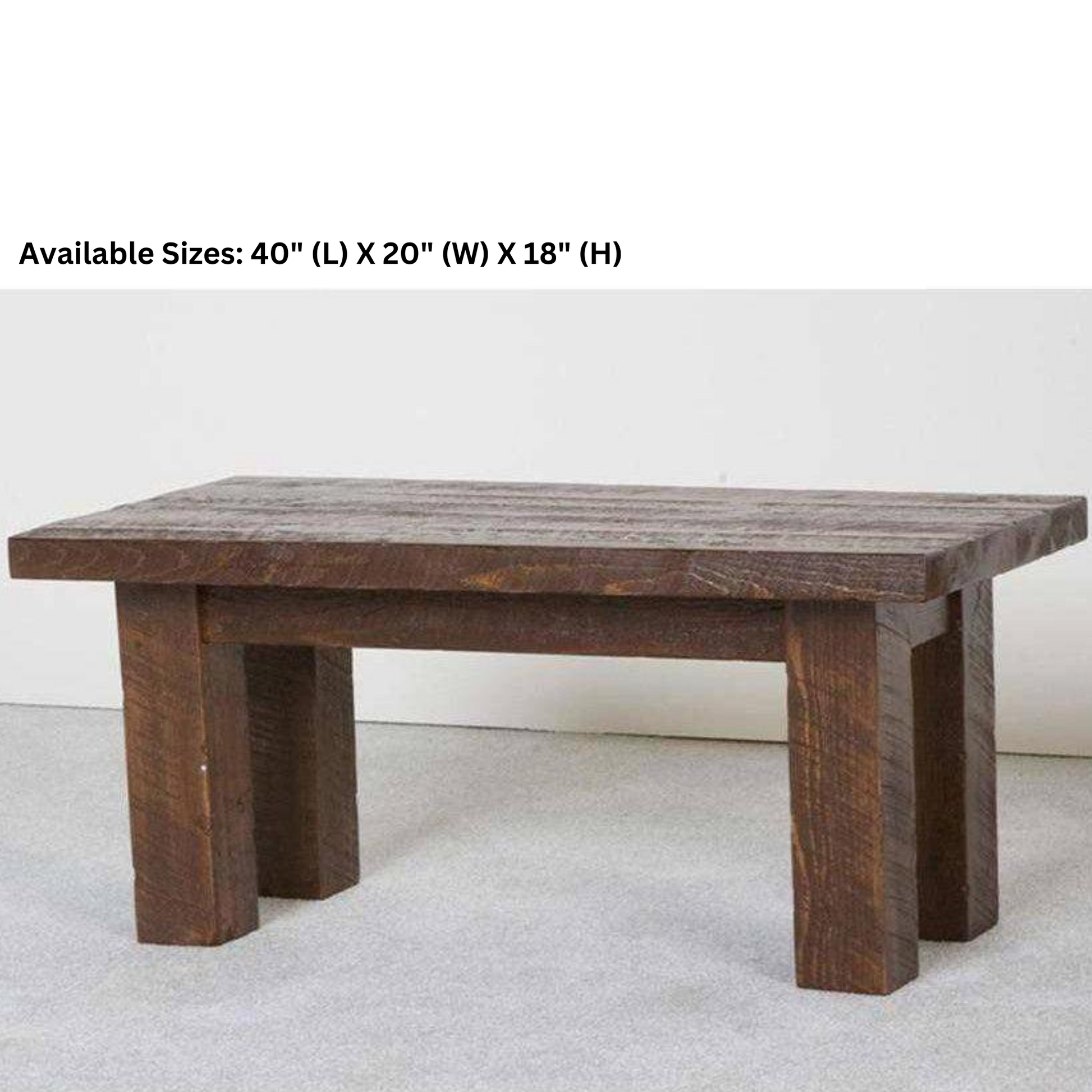Viking Log Barnwood Couchtisch