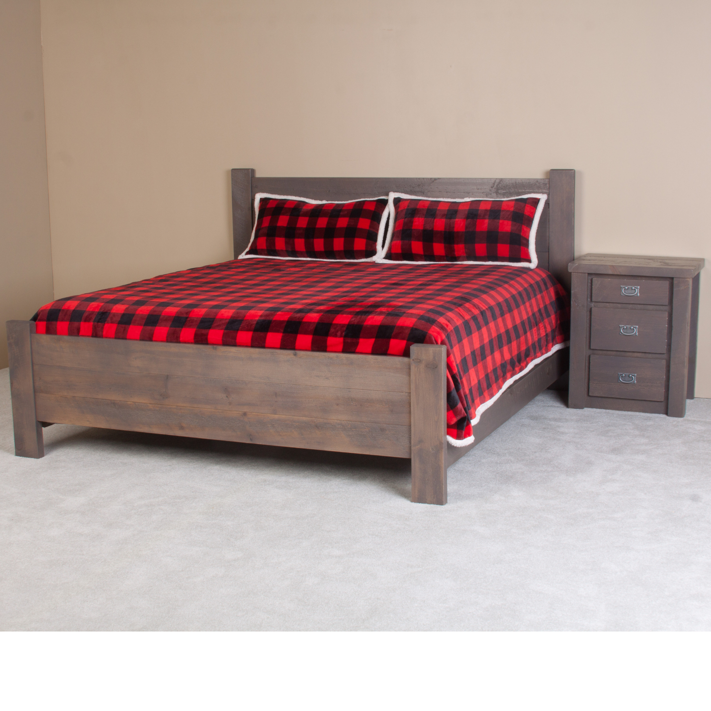 Viking Log Mustang Barnwood Rustikales Schlafzimmer Set