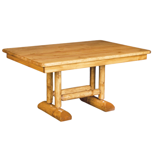Viking Log Pine Log Trestle Esstisch