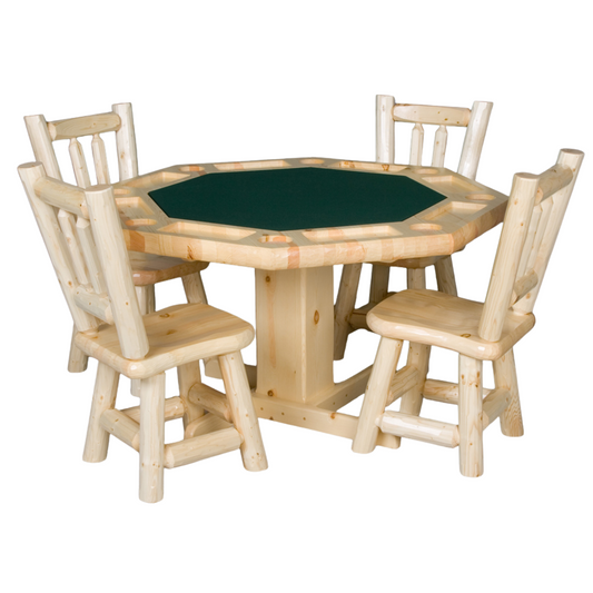 Viking Log Ponderosa Pine Poker Tisch