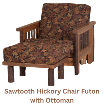 Viking Log Sawtooth Hickory Futon