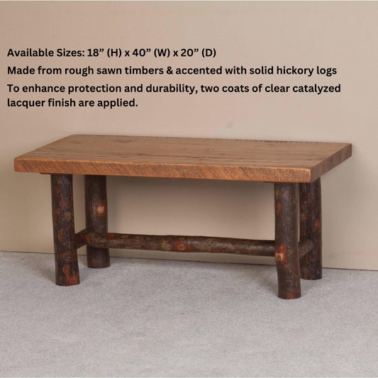 Viking Log Sägezahn Hickory Couchtisch