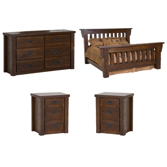 Viking Log Timberwood Rustikales Schlafzimmer Set