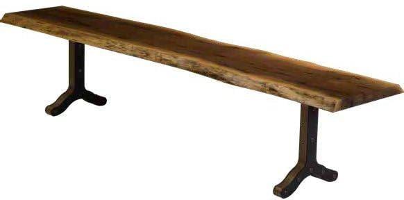 Barkman Möbel Strada Base Live Edge Bench - Eingang und Esszimmerbank