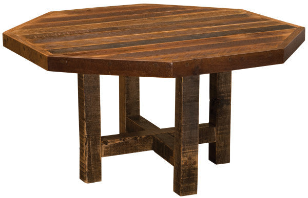 Fireside Lodge Barnwood Octagon Esstisch mit Artisan Top