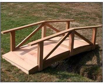 Creekvine Designs 12' Cedar Perle River Garden Bridge