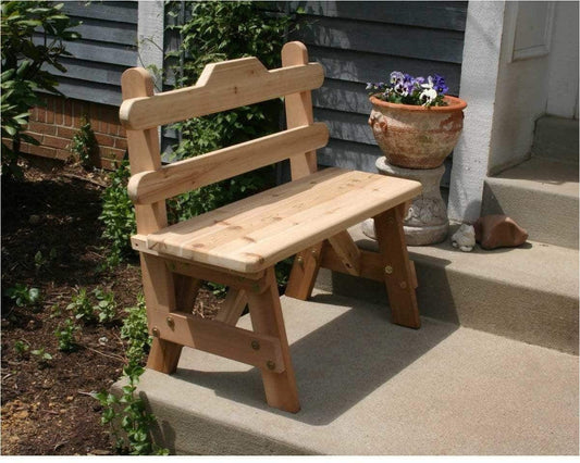 Creekvine Designs 3' Cedar Tab Back Bench