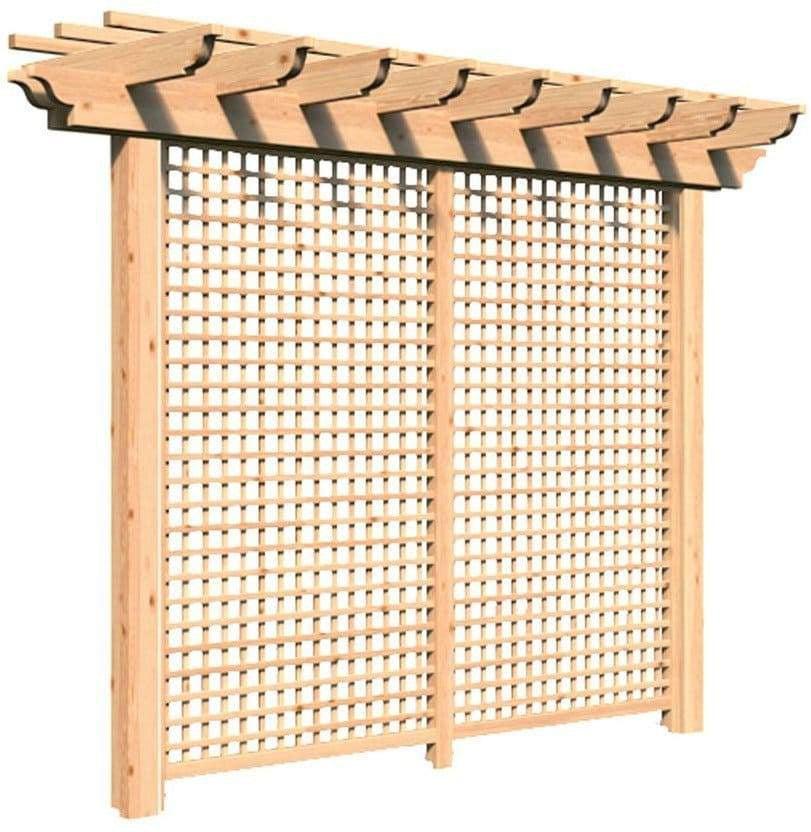 Creekvine Designs Monterrey Cedar Pergola mit Privacy Wall