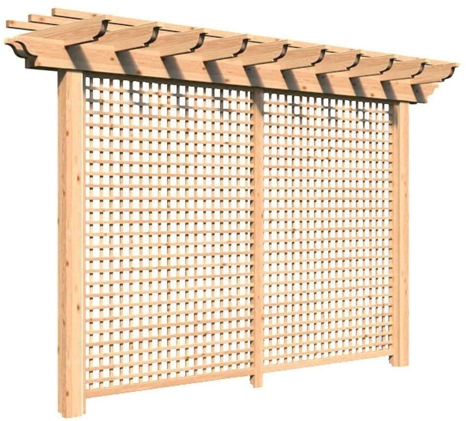 Creekvine Designs Monterrey Cedar Pergola mit Privacy Wall