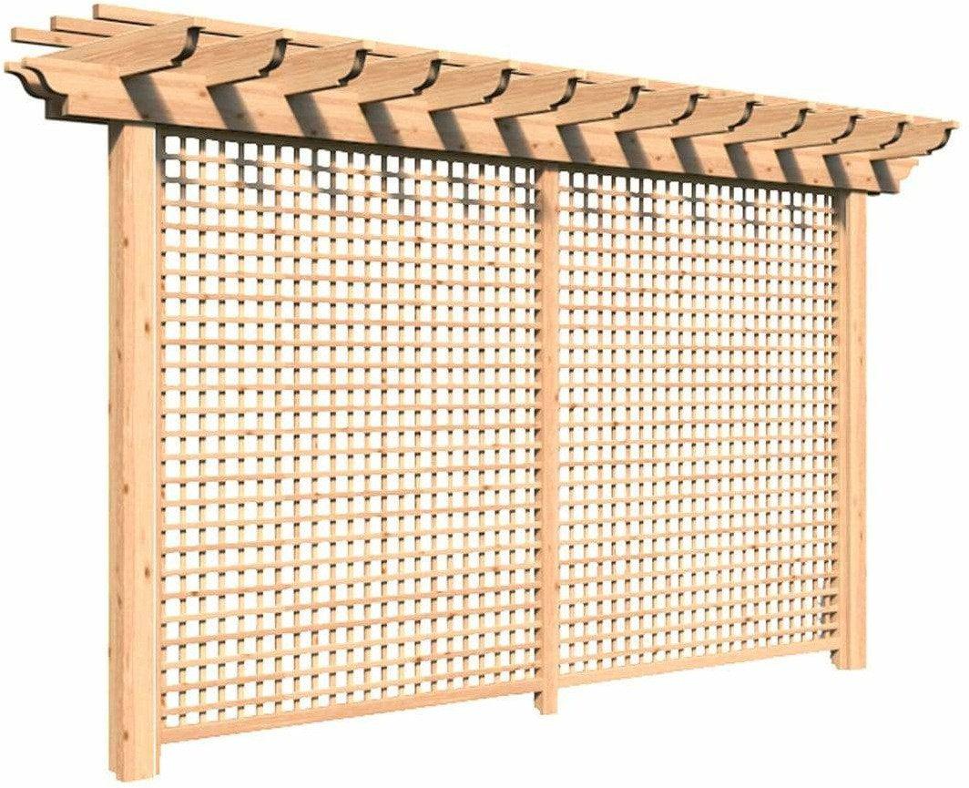 Creekvine Designs Monterrey Cedar Pergola mit Privacy Wall