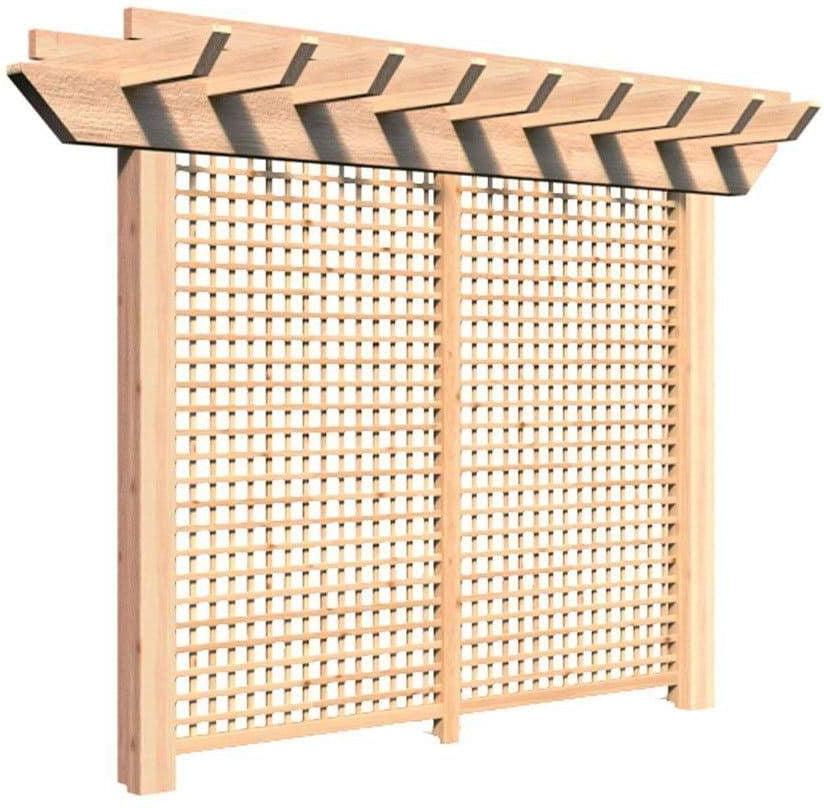 Creekvine Designs Rough Cut Monterrey Cedar Pergola mit Privacy Wall