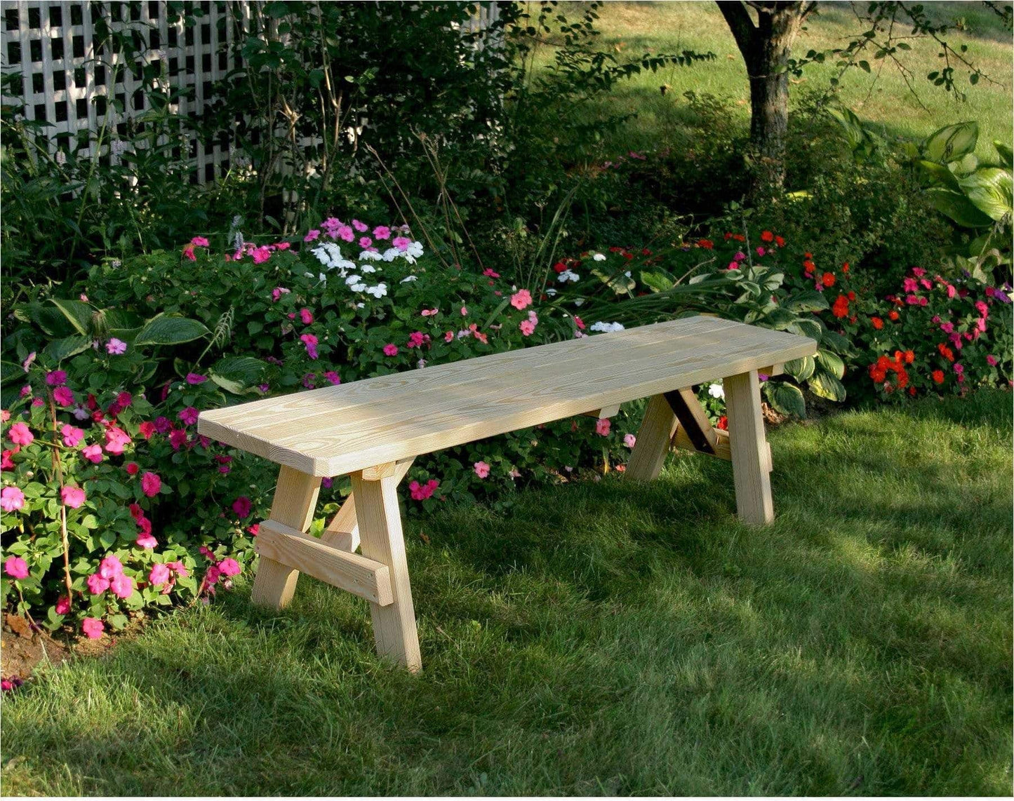 Creekvine Designs 30' Behandelte Kiefer Traditionelle Gartenbank